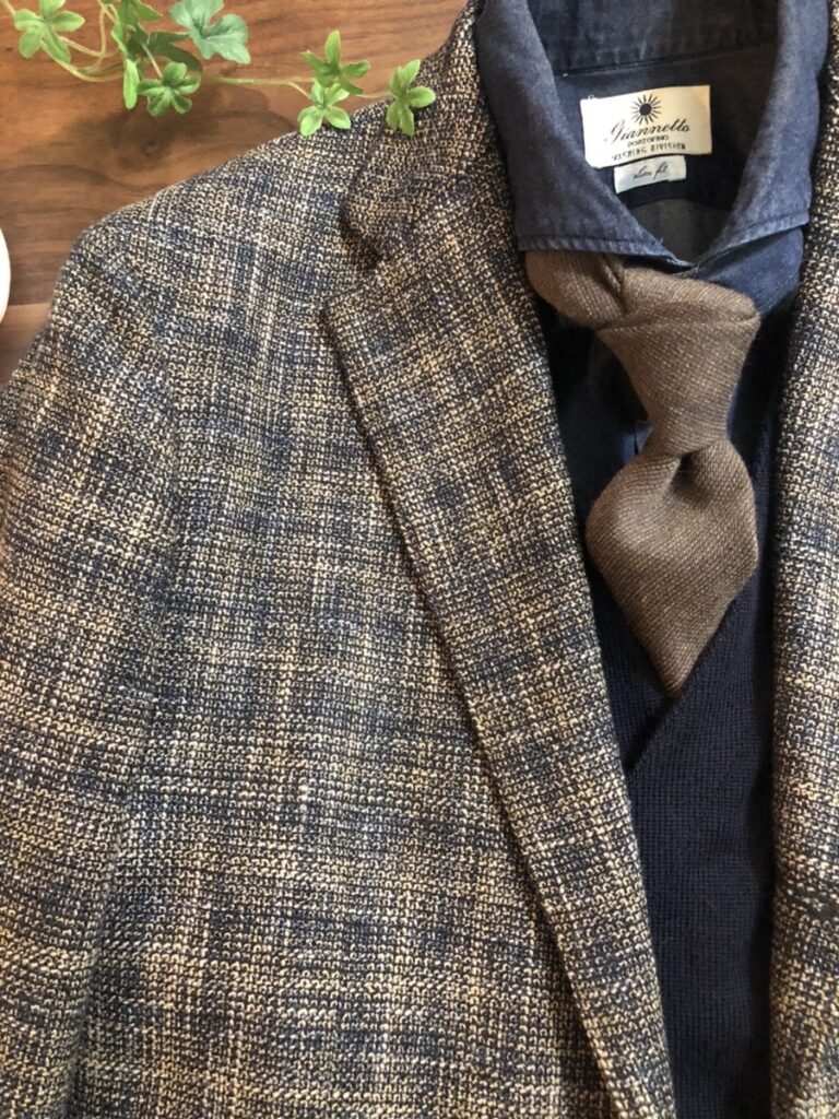 定価12万 高級 イタリア製 ラルディーニ LARDINI チェック ジャケット